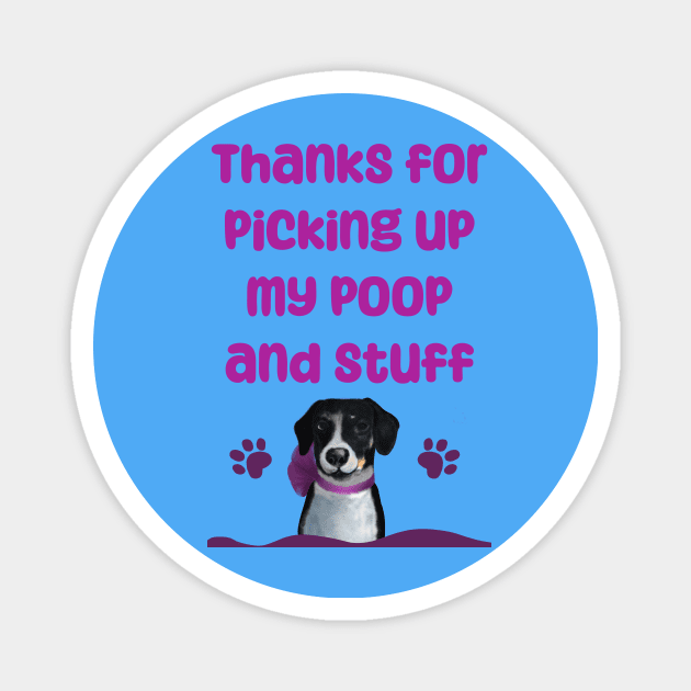 Thank you from girl dog Magnet by Gingerbrunette